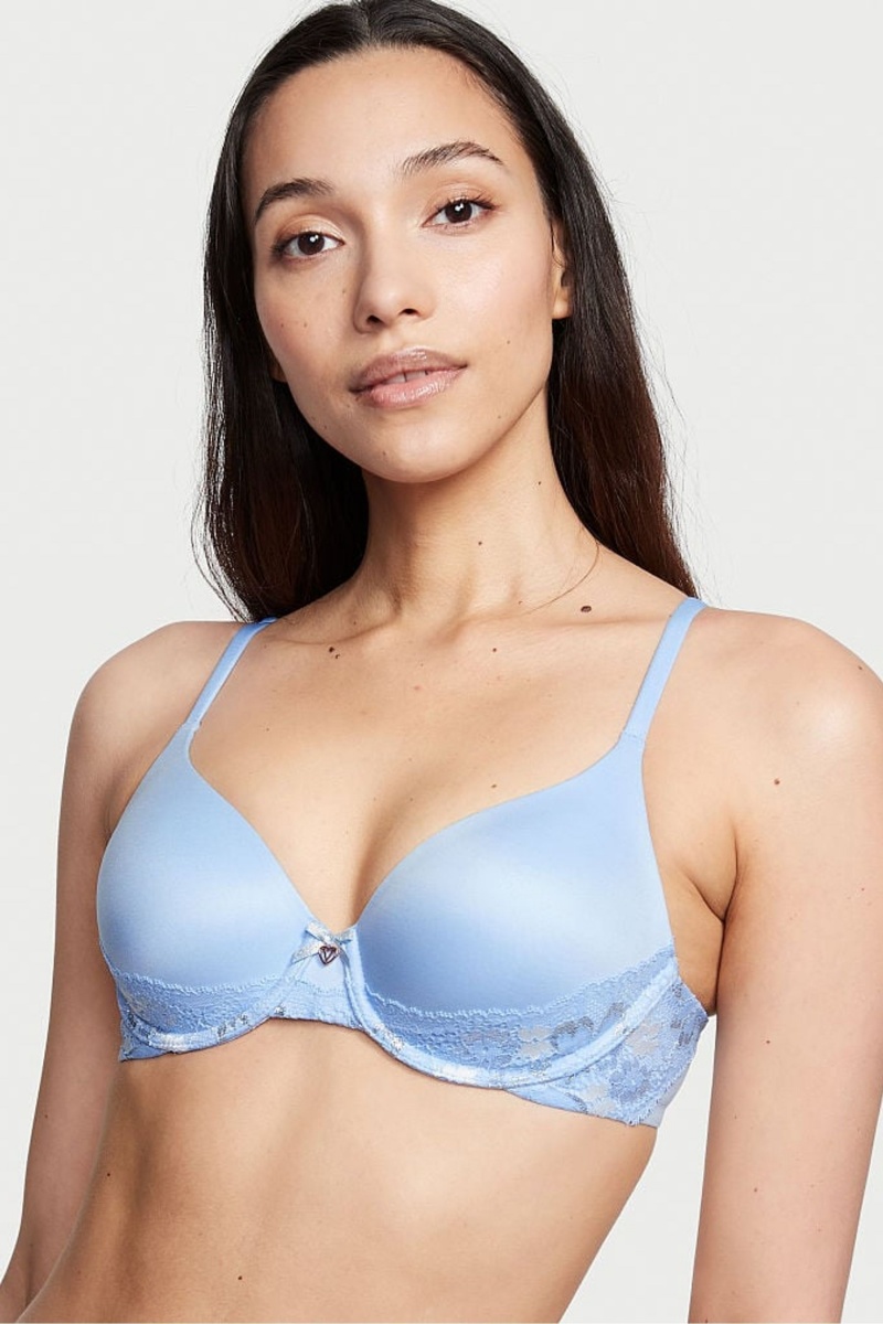 Victoria\'s Secret Body by Victoria Smooth Lightly Podsite Full Cup Bra Modre | CSABY-2740