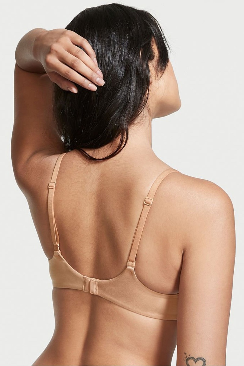 Victoria's Secret Body by Victoria Smooth Lightly Podsite Non Wired Bra Toasted Sugar Nude | JTGSP-5239