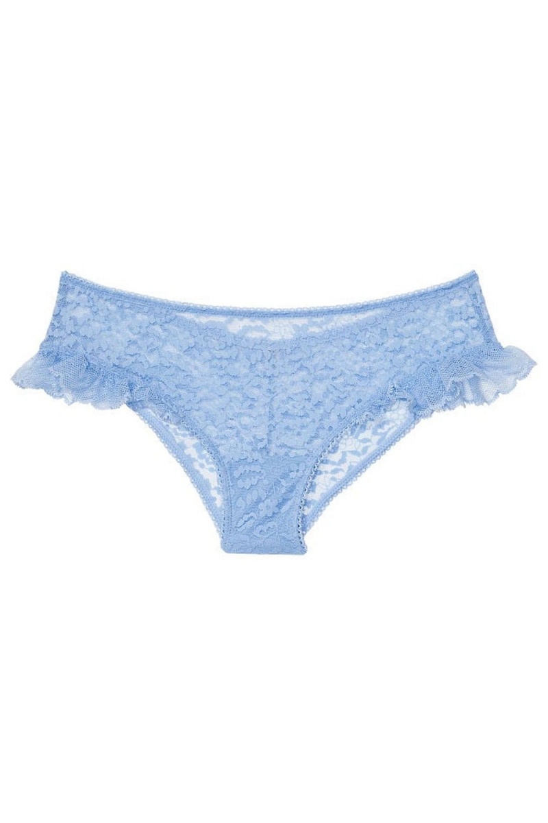 Victoria's Secret Cipkovane Cheeky Knickers Modre | RHFTW-9341