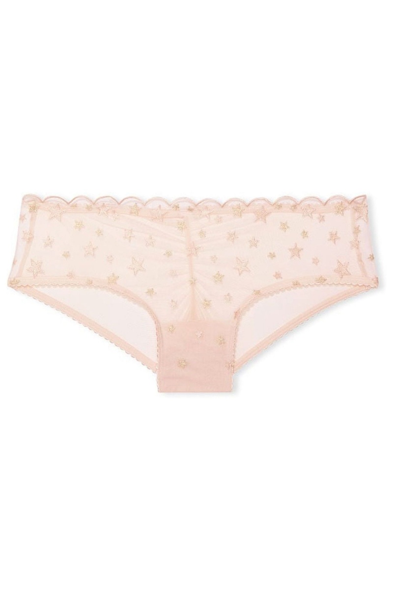 Victoria's Secret Cipkovane Cheeky Knickers Ruzove | TUQXW-9587