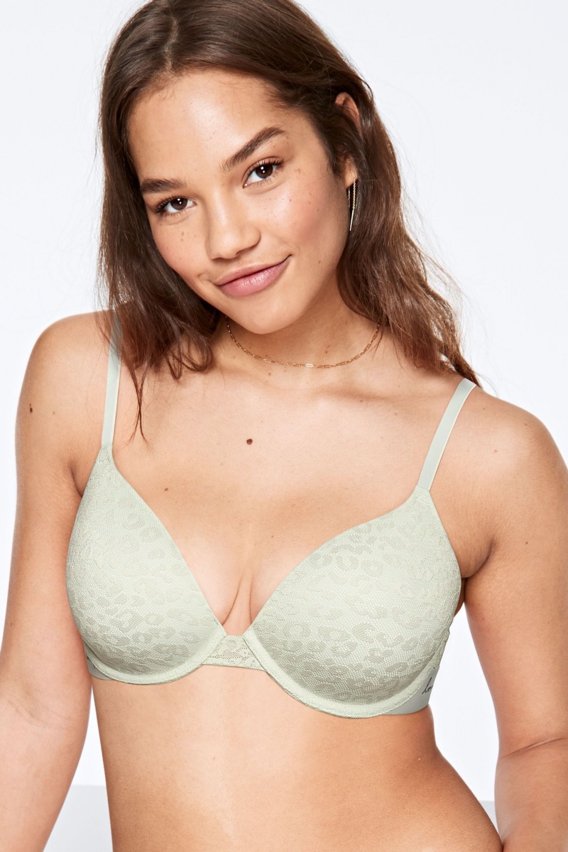 Victoria\'s Secret Cipkovane Lightly Podsite T-Shirt Bra Modre | CFNEM-5190