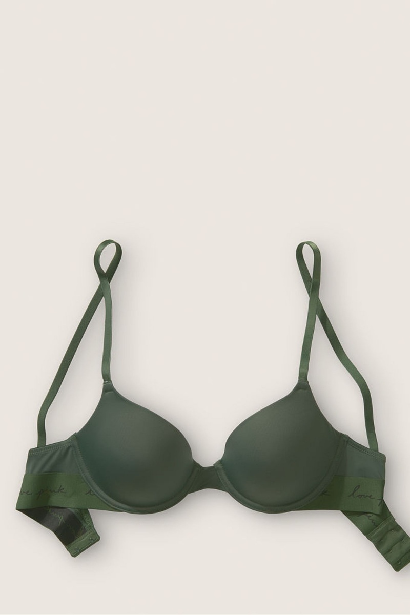 Victoria's Secret Cipkovane Lightly Podsite T-Shirt Bra Modre | NKJPX-6159