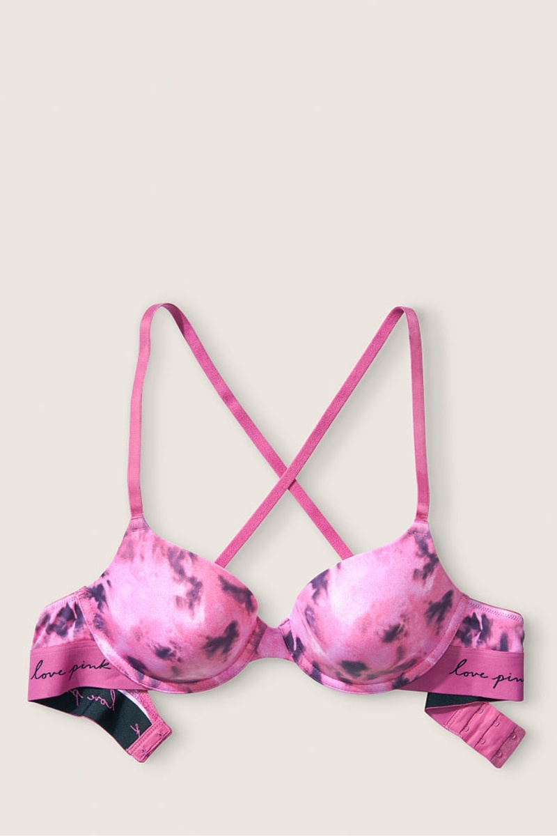 Victoria's Secret Cipkovane Lightly Podsite T-Shirt Bra Modre | VFSWL-4065