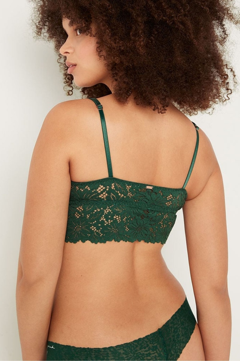 Victoria's Secret Cipkovane Longline Bralette Biele | ZTQJV-5647