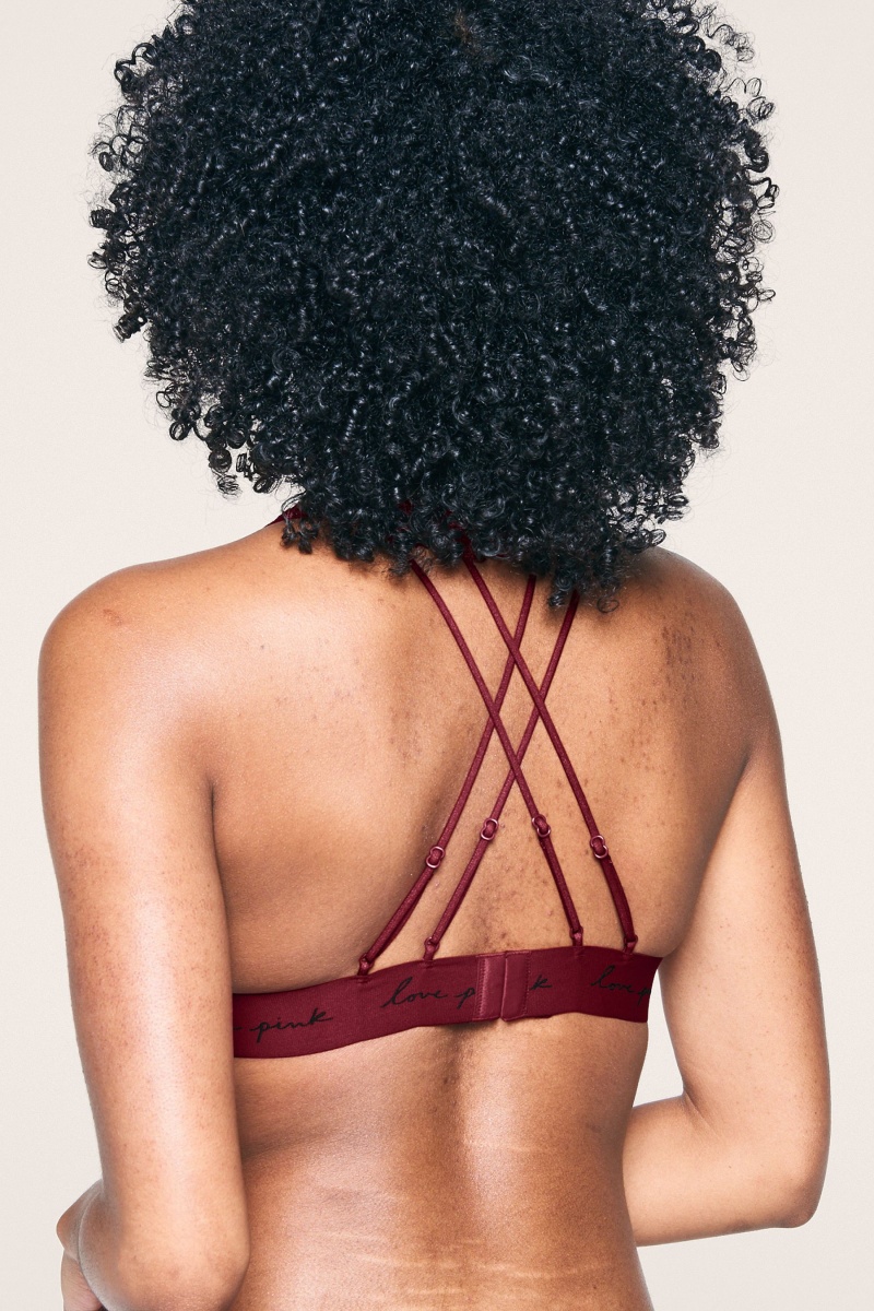 Victoria's Secret Cipkovane Remienkové Back Halterneck Bralette Biele | URNZP-6329