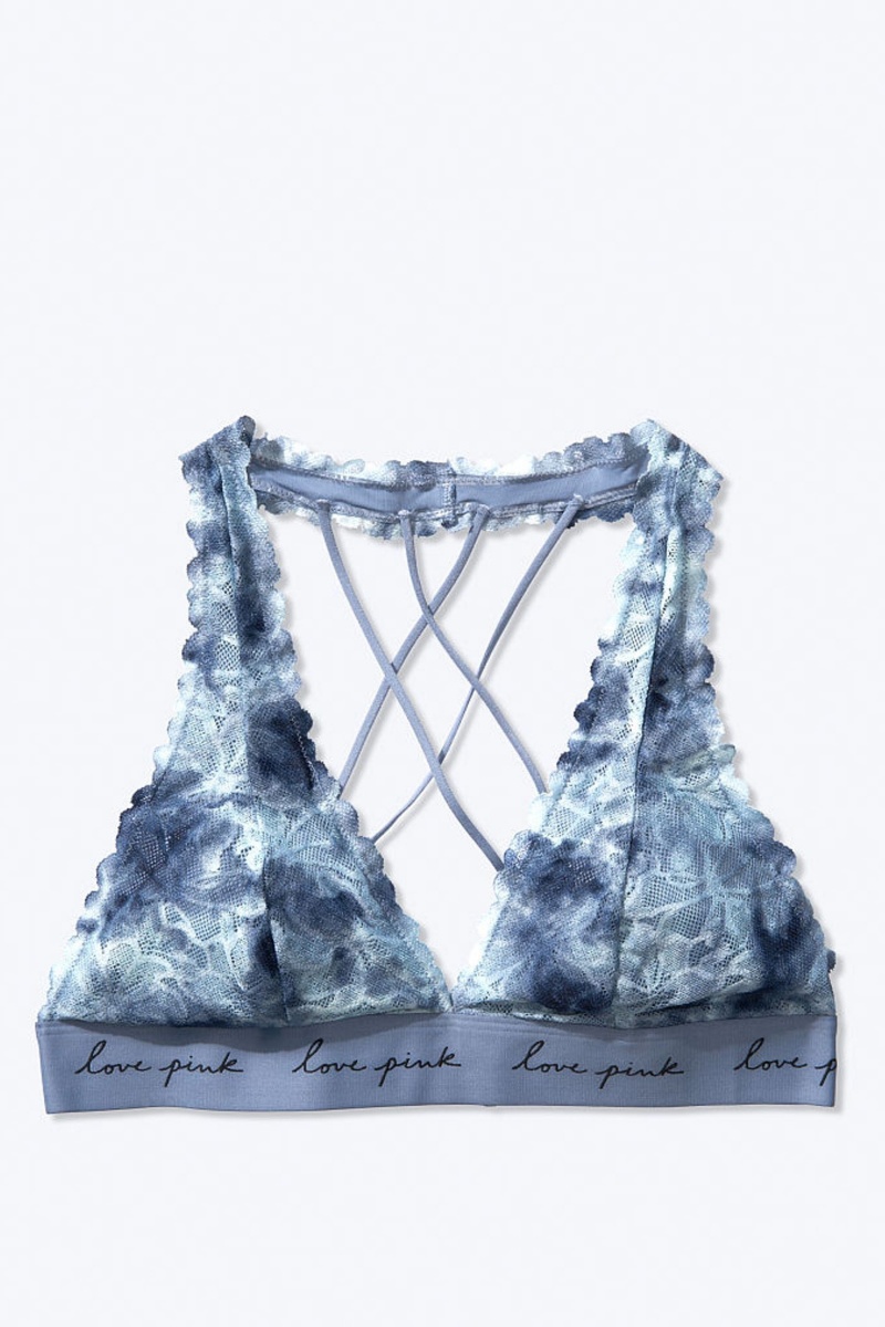 Victoria's Secret Cipkovane Remienkové Back Halterneck Bralette Biele | ZDOCF-0371