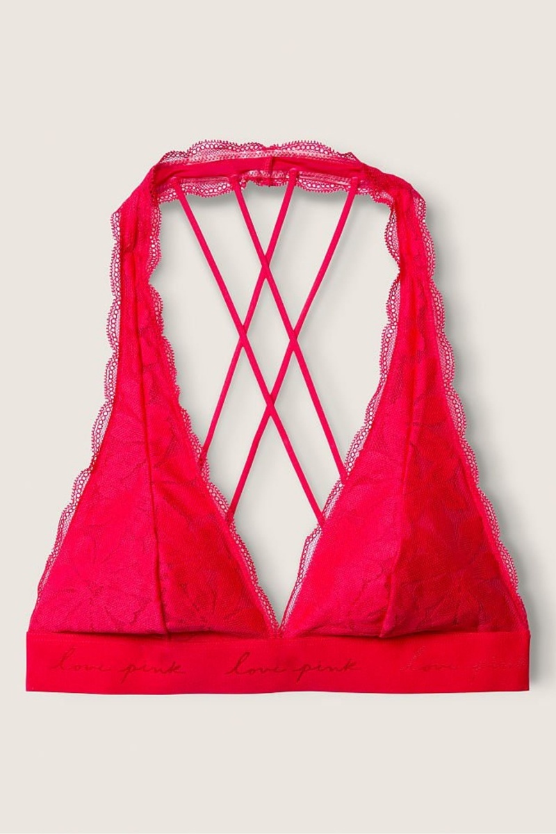 Victoria's Secret Cipkovane Remienkové Back Halterneck Bralette Koralove Krém Oranžové | MOGHU-5798