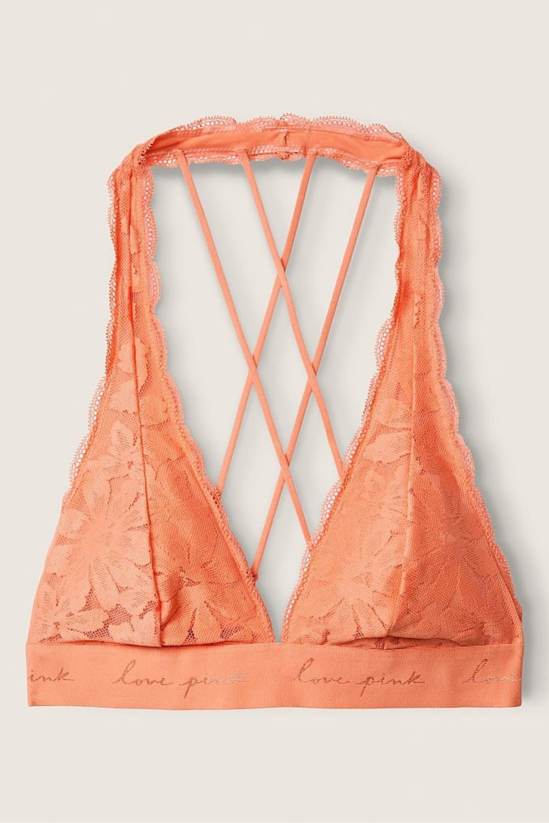 Victoria's Secret Cipkovane Remienkové Back Halterneck Bralette Koralove Krém Oranžové | GYJVL-0836