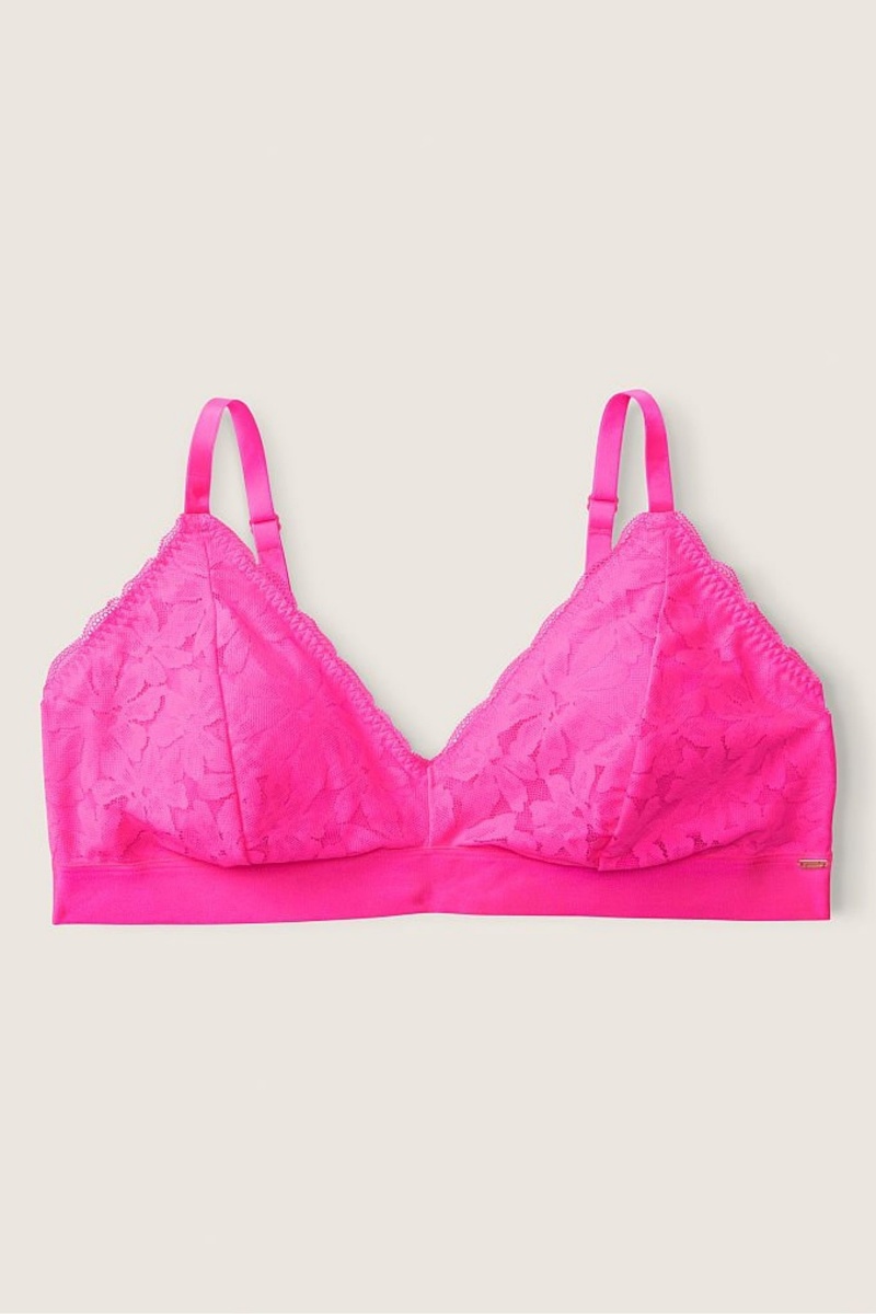 Victoria's Secret Cipkovane Unlined Triangle Bralette Ruzove | LNDOP-9271