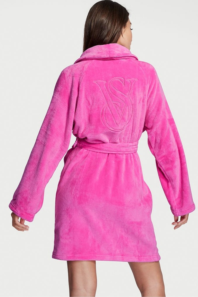 Victoria's Secret Cosy Kratke Dressing Gown Čierne | YJZPW-4873