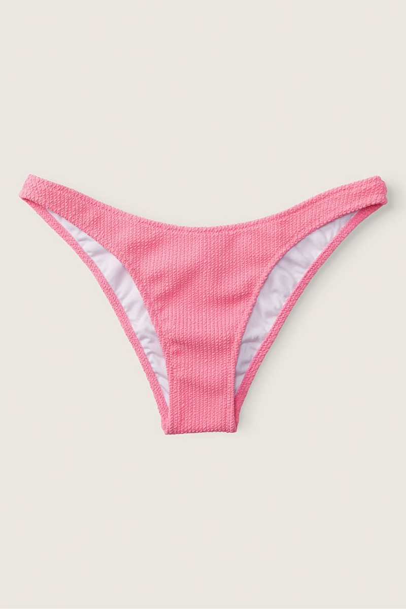 Victoria's Secret Crinkle Bikiny Bottom Ruzove | AIRQW-5974