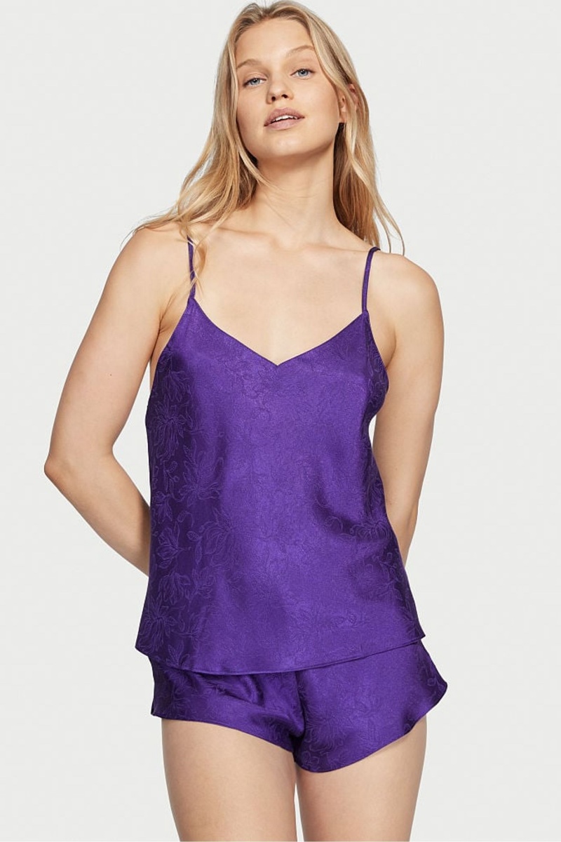 Victoria\'s Secret Draped Back Satin Cami Set Nachový | JCIWM-2184