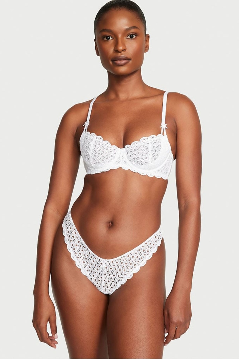 Victoria's Secret Dream Angels Broderie Knickers Námornícka Modrá Modre | TQNED-2340