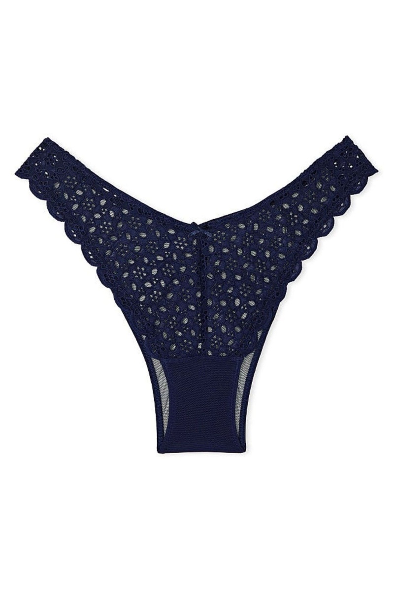 Victoria's Secret Dream Angels Broderie Knickers Námornícka Modrá Modre | OBMUK-5086