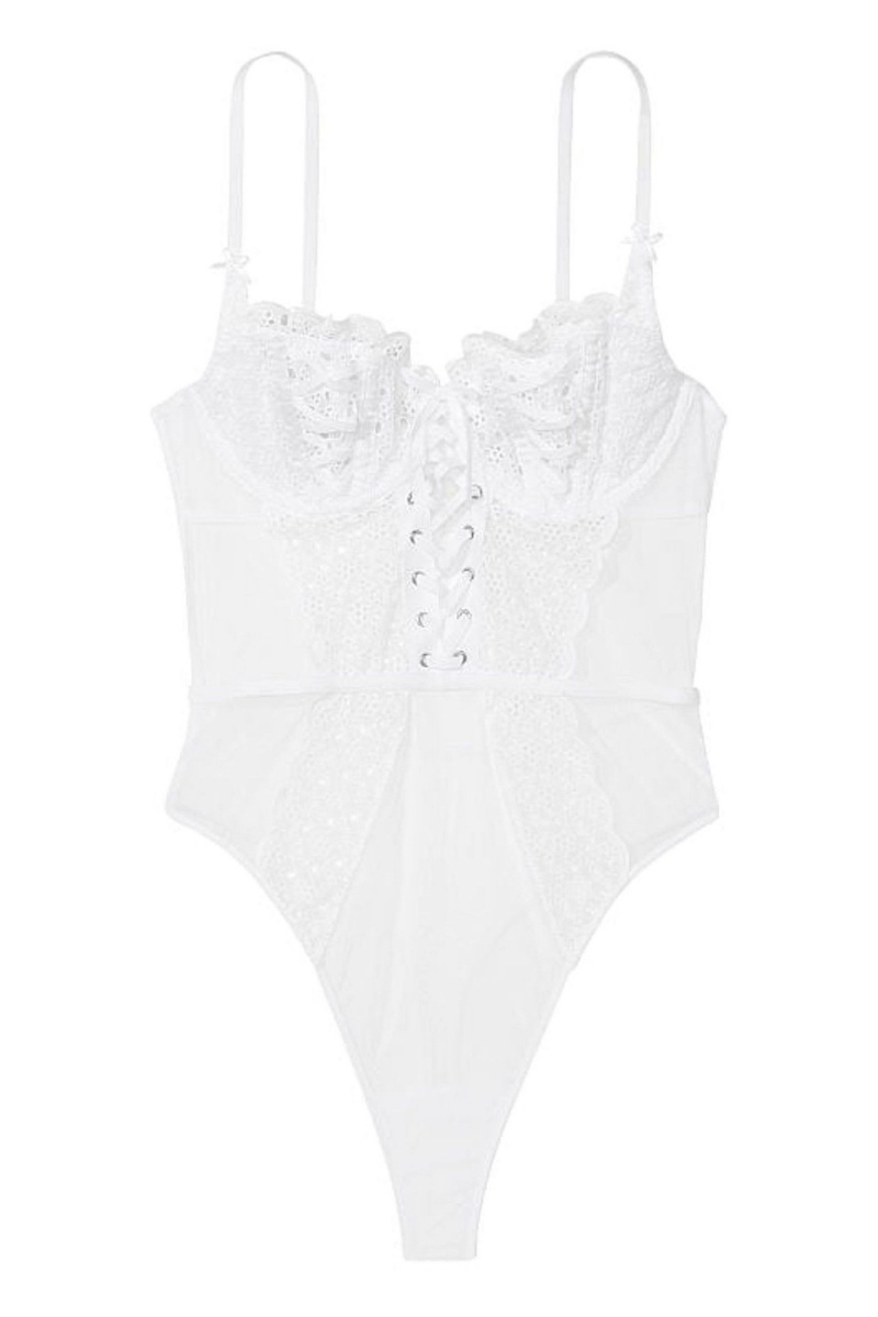 Victoria's Secret Dream Angels Broderie Unlined Balcony Body Námornícka Modrá Modre | AXDUL-3907