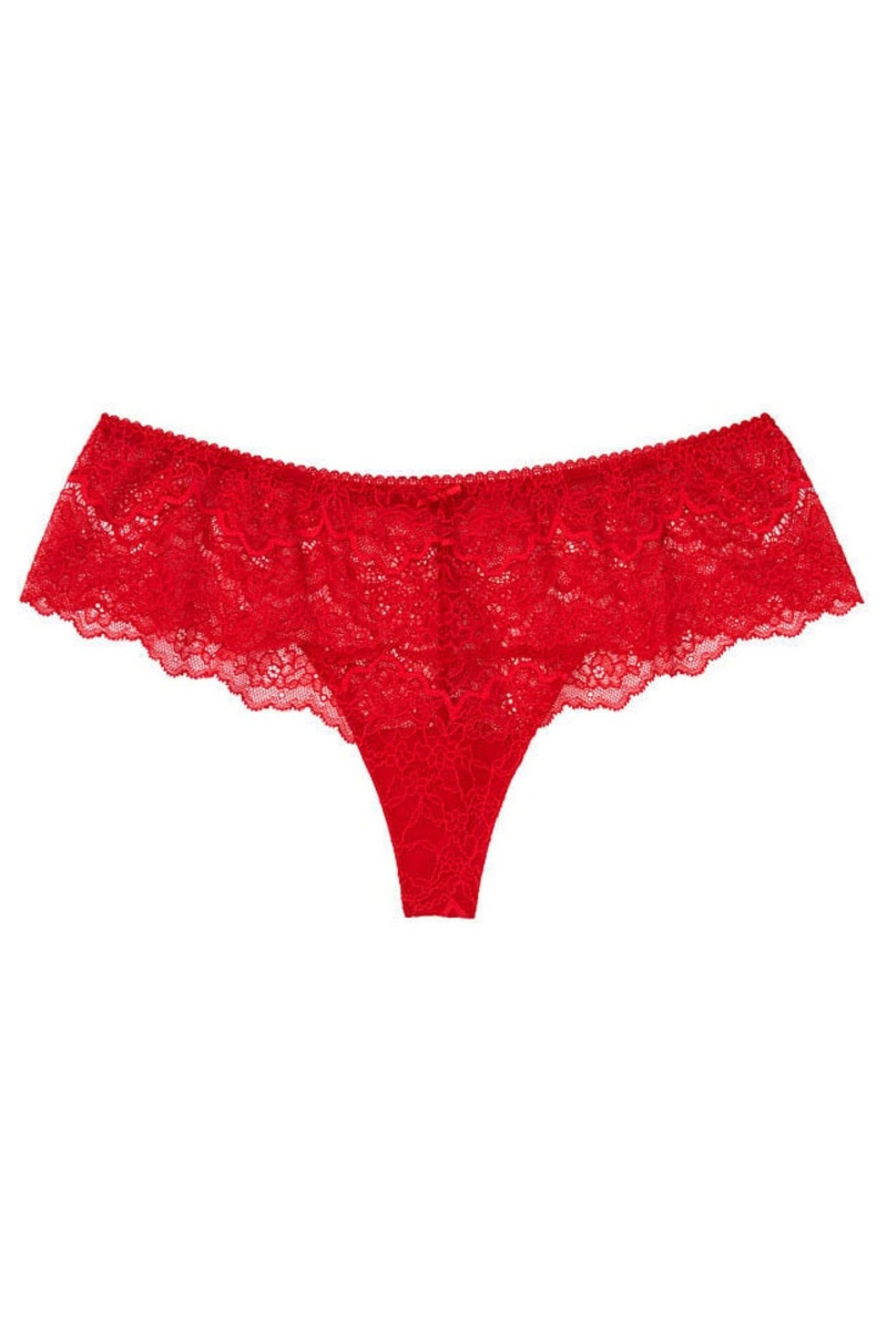 Victoria's Secret Dream Angels Cipkovane Hipster Tanga Knickers Červené | EODTF-1508