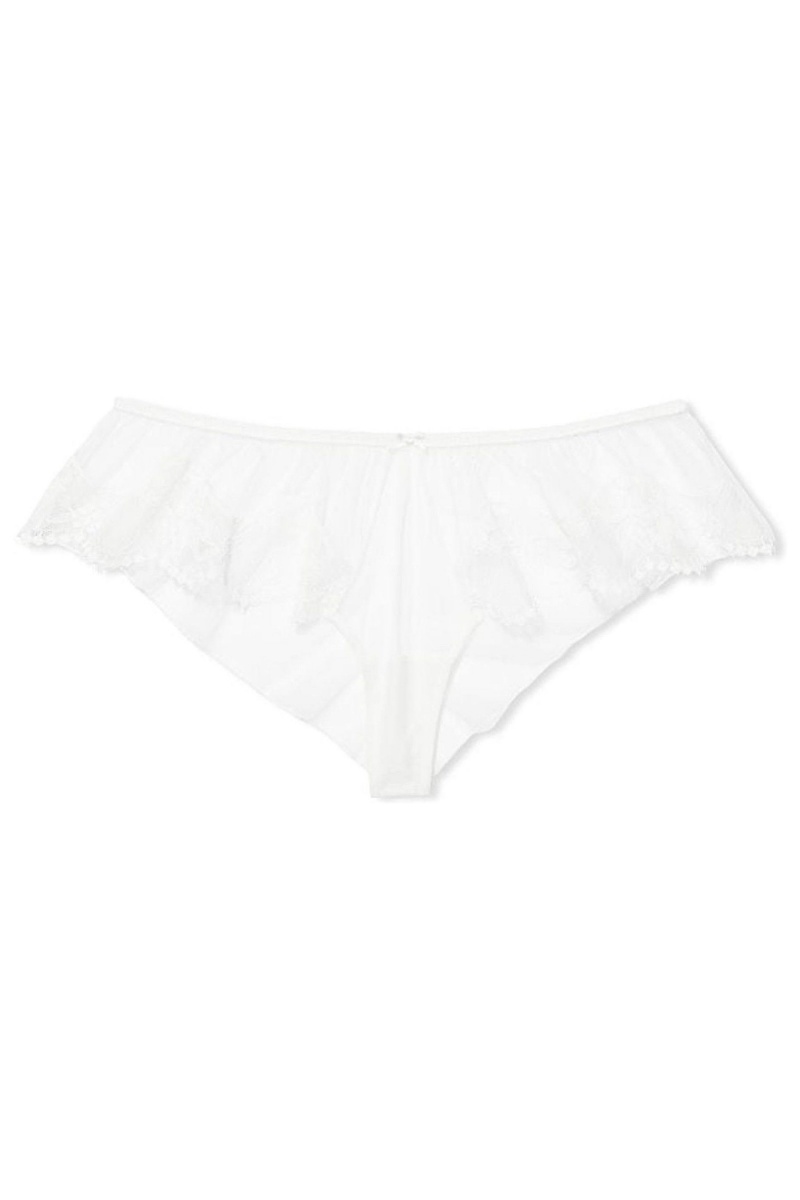 Victoria's Secret Dream Angels Cipkovane Cheeky Knickers Biele | JYHFR-5932