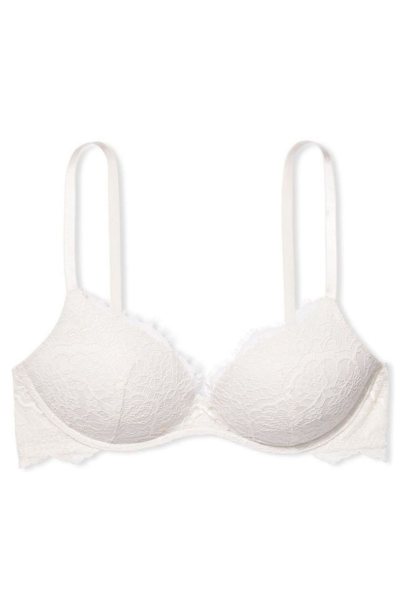 Victoria\'s Secret Dream Angels Cipkovane Lightly Podsite Non Wired Bra Biele | VEACD-2537