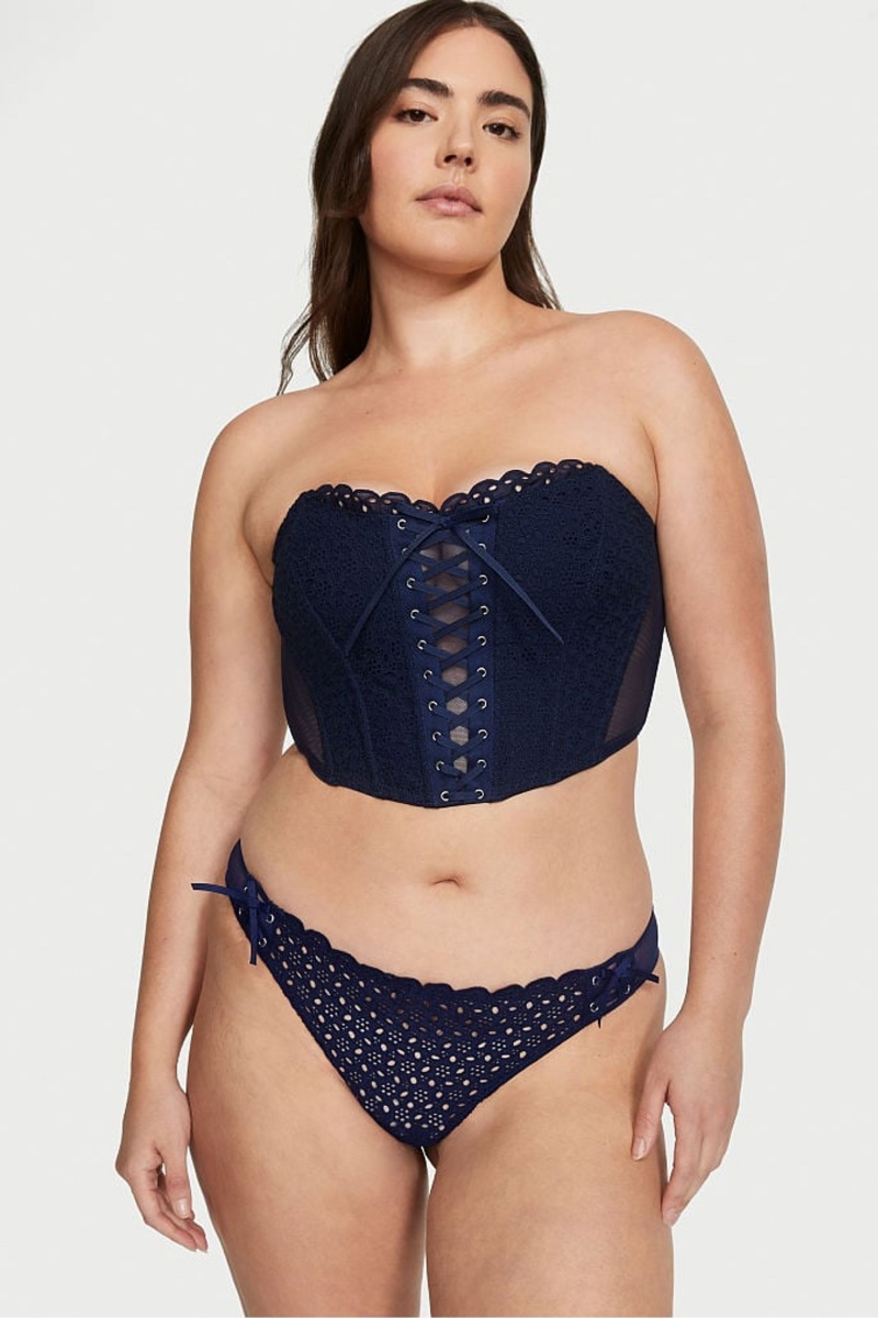 Victoria's Secret Dream Angels Dream Angels Eyelet Cipkovane Up Strapless Bra Top Ensign | IXRLP-9728