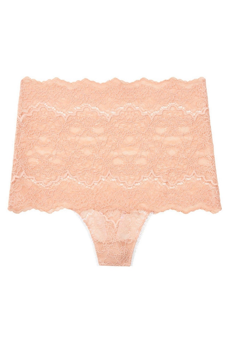 Victoria's Secret Dream Angels Highwaist Corded Tanga Panty Čierne | WPGNX-5984