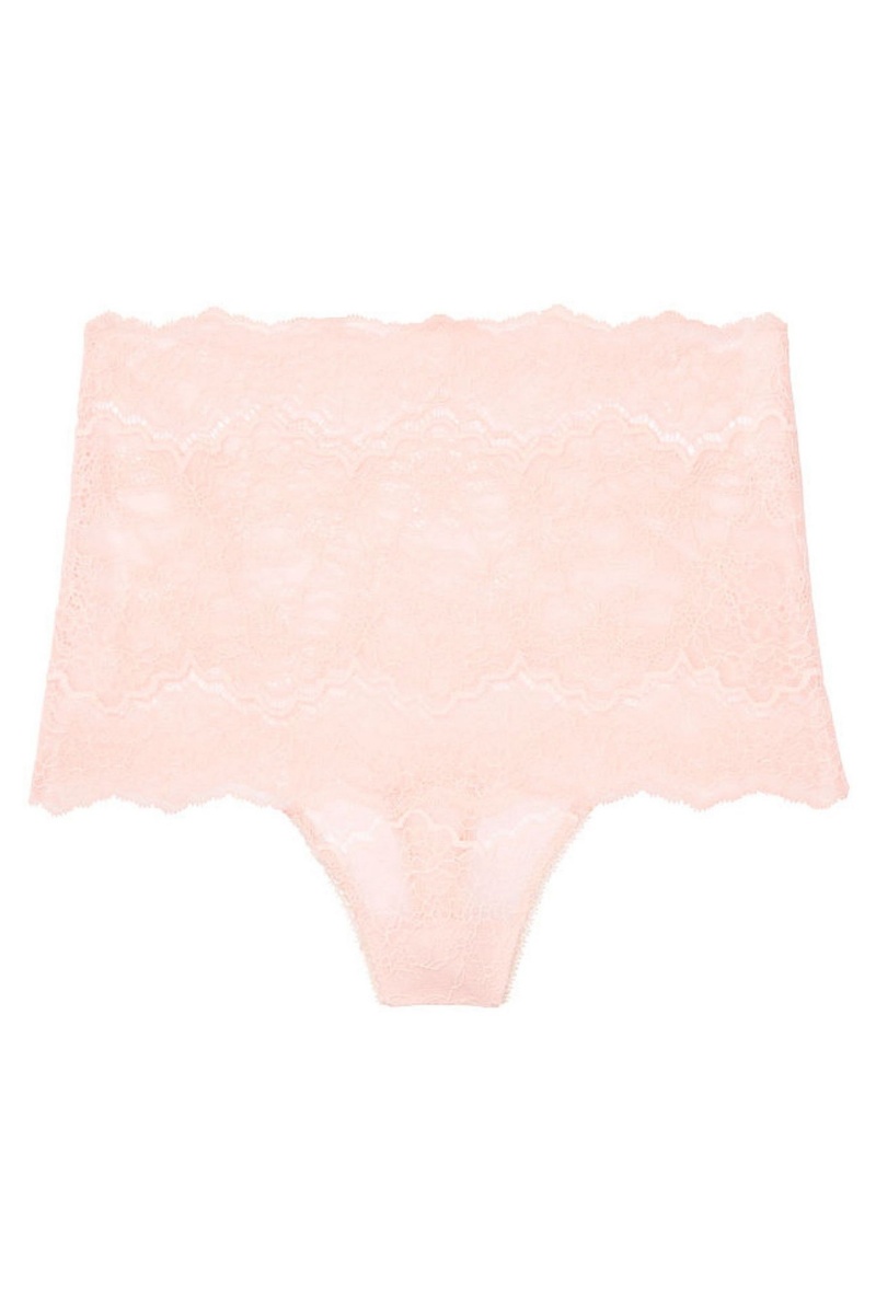 Victoria's Secret Dream Angels Highwaist Corded Tanga Panty Čierne | WBGEX-5197