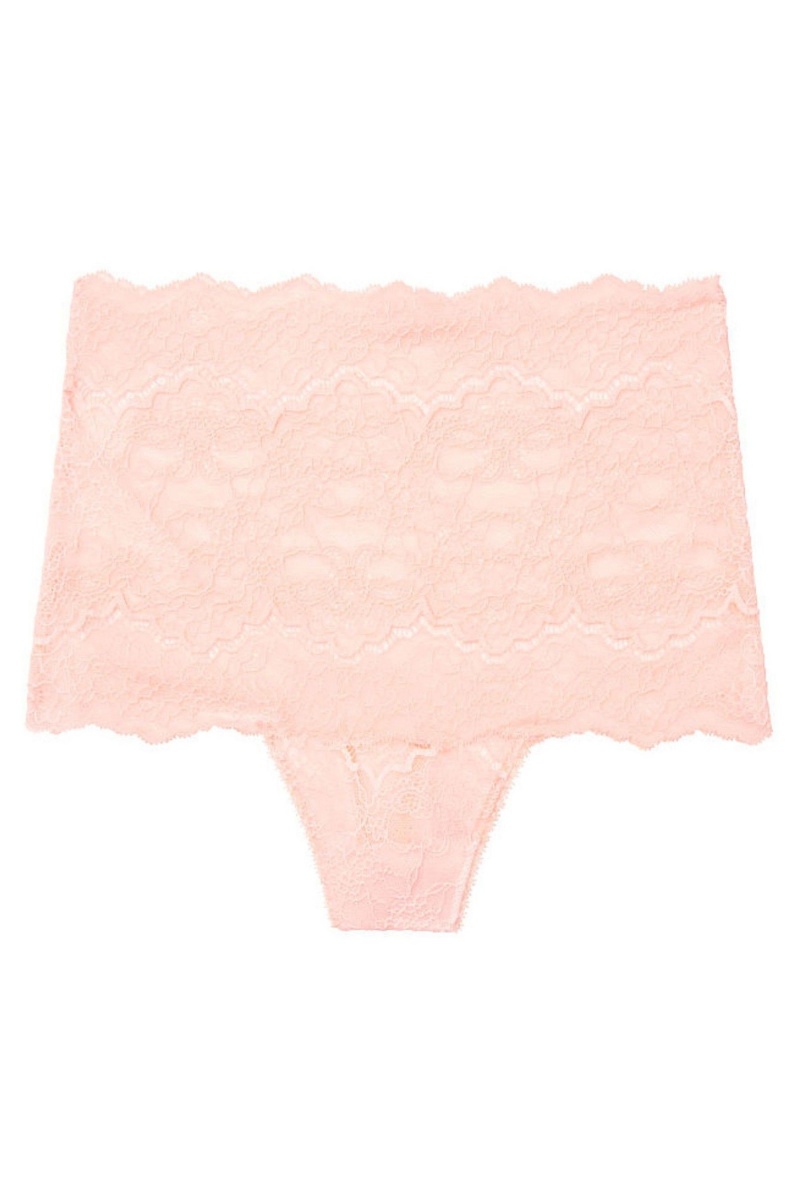 Victoria's Secret Dream Angels Highwaist Corded Tanga Panty Čierne | TUEGI-0531