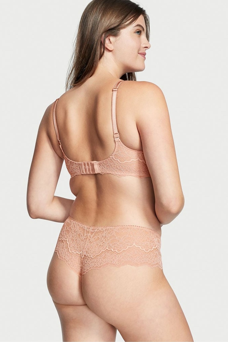 Victoria's Secret Dream Angels Knickers Evening Blush Nude Lace | KZBAR-8679