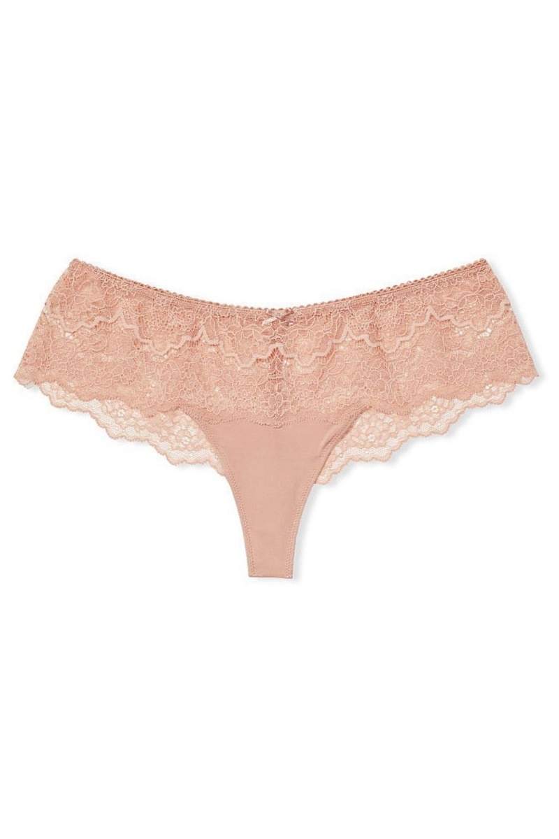 Victoria's Secret Dream Angels Knickers Evening Blush Nude Lace | KZBAR-8679