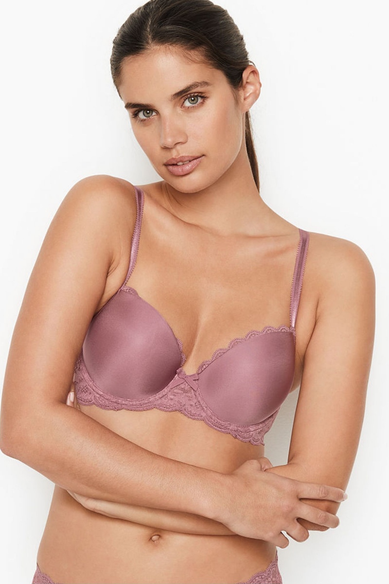 Victoria\'s Secret Dream Angels Smooth Cipkovane Wing Lightly Podsite Demi Bra Čierne | ASTJB-5267