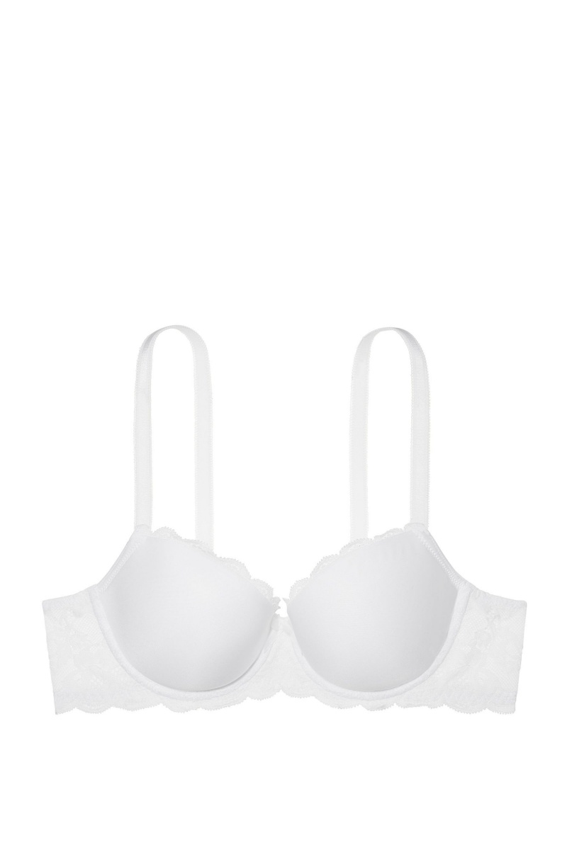 Victoria's Secret Dream Angels Smooth Cipkovane Wing Lightly Podsite Demi Bra Čierne | FJIOB-1376