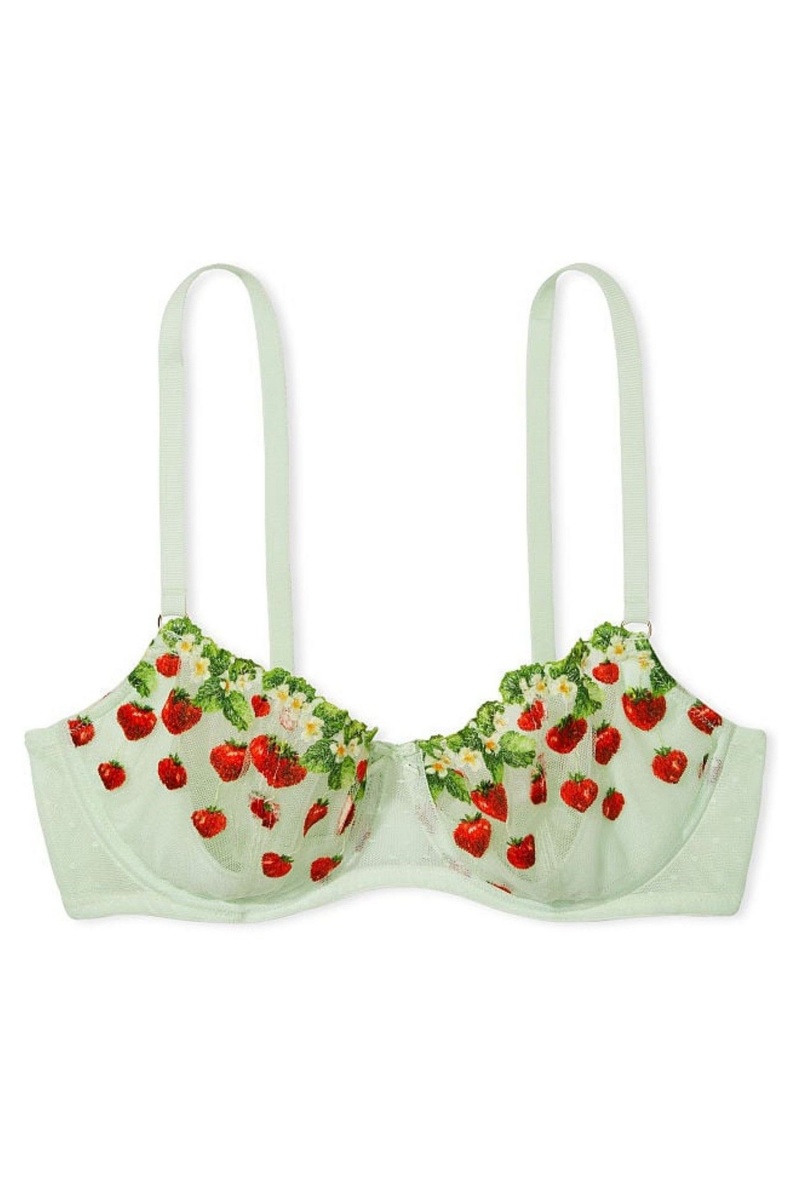 Victoria's Secret Dream Angels Strawberry Embroidered Bra Zelene | VXWUQ-0153