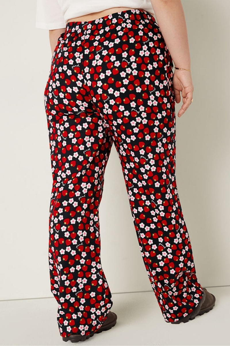 Victoria's Secret Flannel Pyjama Bottoms Čierne | FBAXN-9536