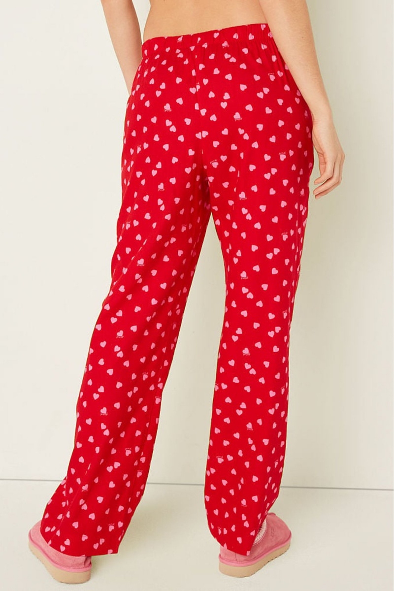 Victoria's Secret Flannel Pyjama Bottoms Ruzove | YZFQV-4652