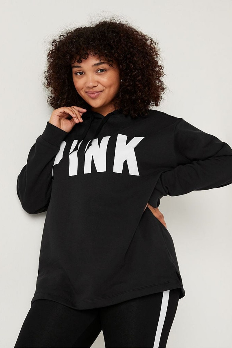 Victoria\'s Secret Fleece Campus Hoodie Čierne | EWSVT-6780