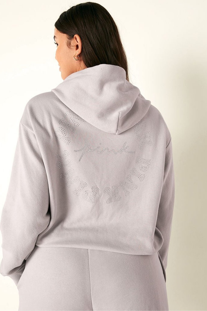 Victoria's Secret Fleece Cropped Cinched Campus Hoodie Nachový | TYKHU-7659