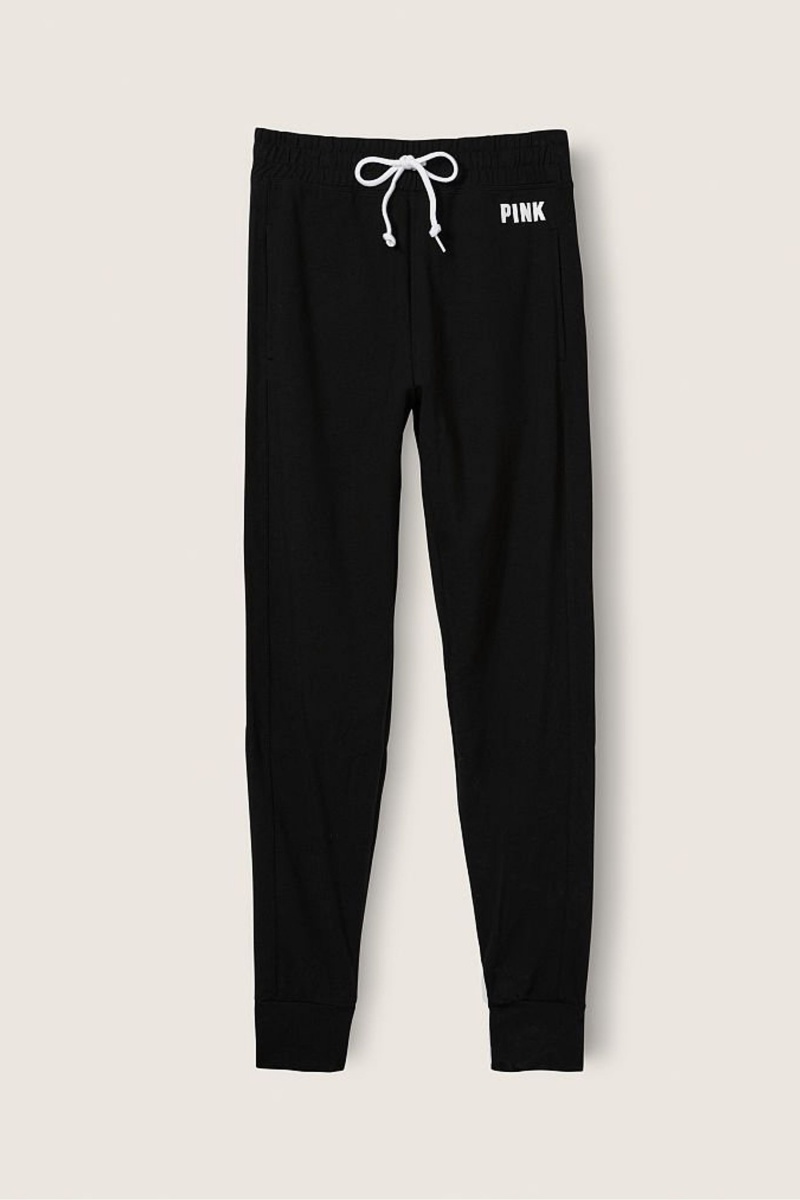 Victoria's Secret Fleece Full Length Jogger Čierne | FQMZB-9748