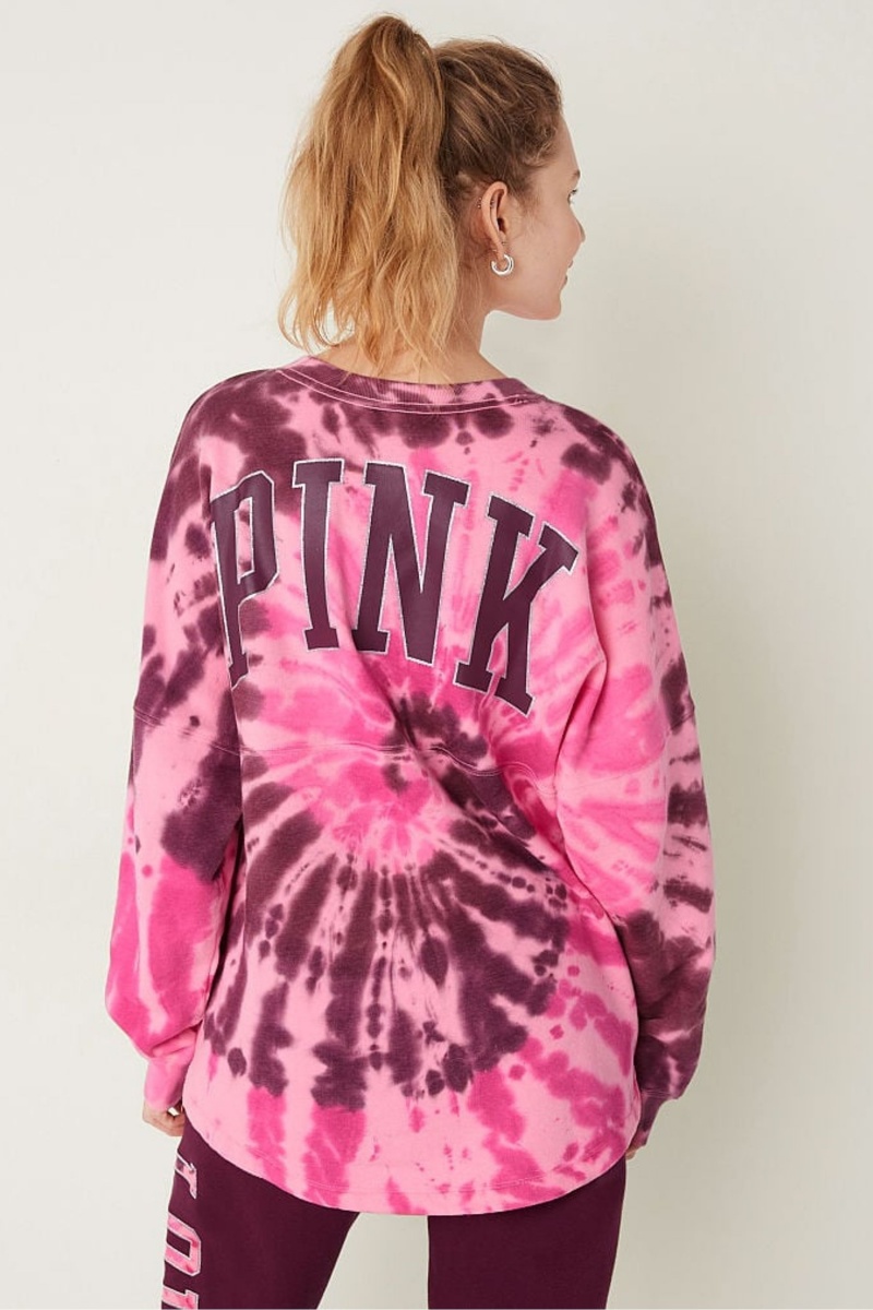 Victoria's Secret Fleece Long Sleeve Oversized Sweatshirt Zelene | CASLB-6372