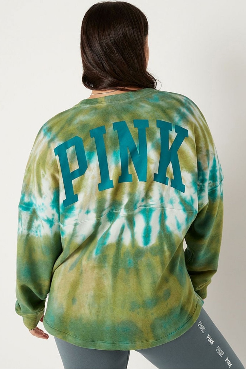 Victoria's Secret Fleece Long Sleeve Oversized Sweatshirt Zelene | FJMTK-4279