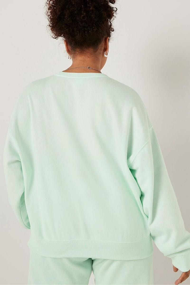 Victoria's Secret Fleece Long Sleeve Sweatshirt Zelene | XSTNC-0413