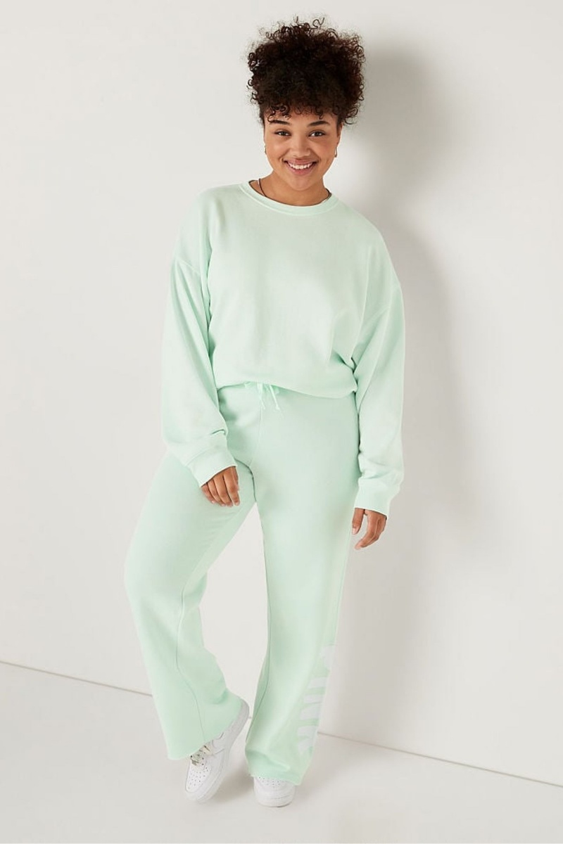 Victoria's Secret Fleece Long Sleeve Sweatshirt Zelene | XSTNC-0413