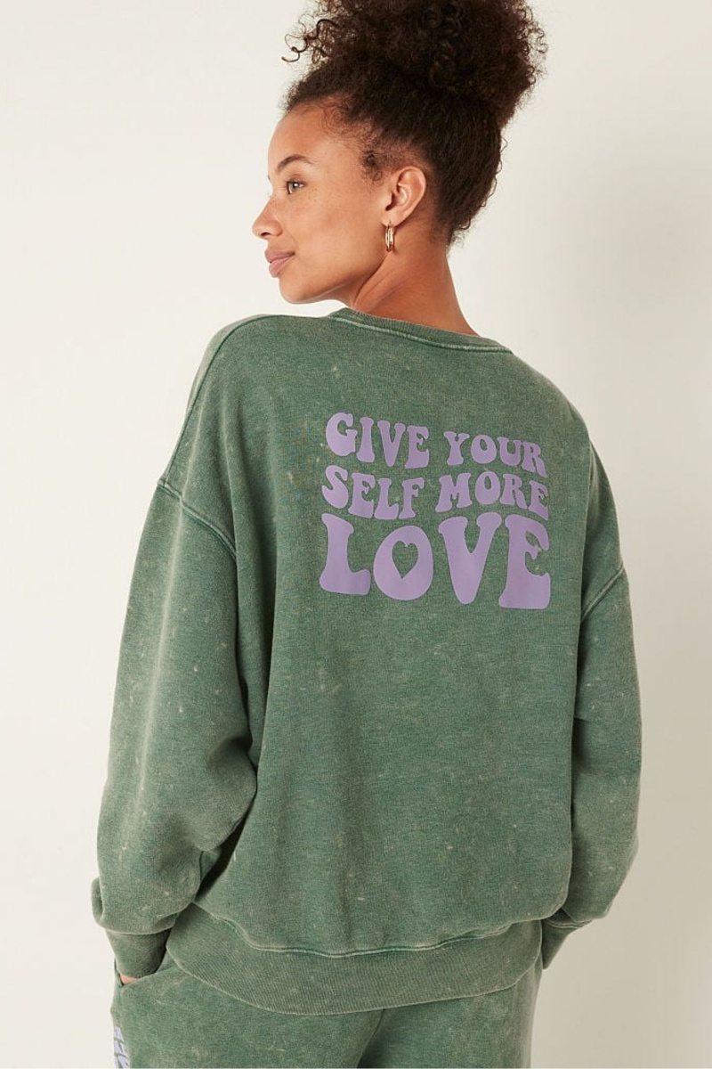 Victoria's Secret Fleece Long Sleeve Sweatshirt Čierne | HNWOX-1049