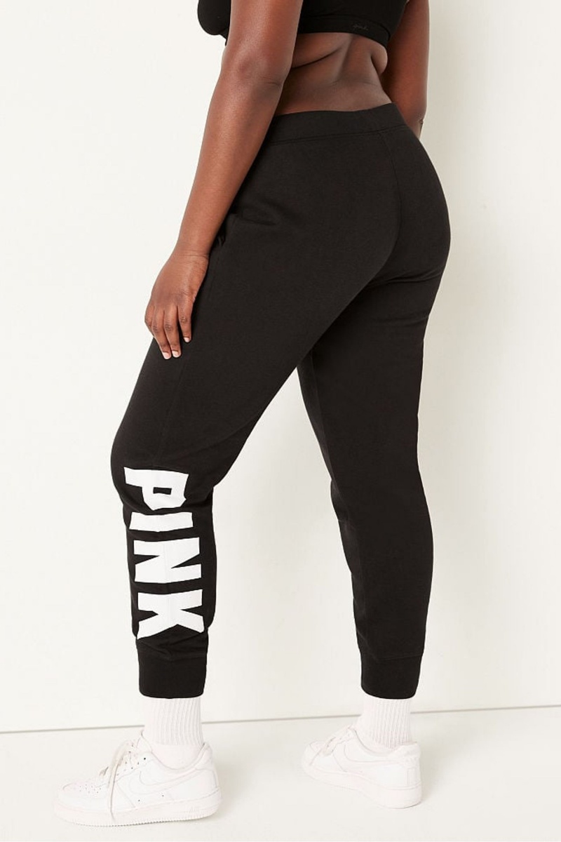 Victoria's Secret Fleece Lounge Jogger Čierne | WRXVL-5102