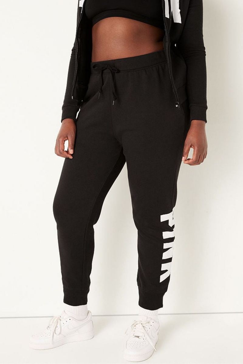 Victoria\'s Secret Fleece Lounge Jogger Čierne | WRXVL-5102