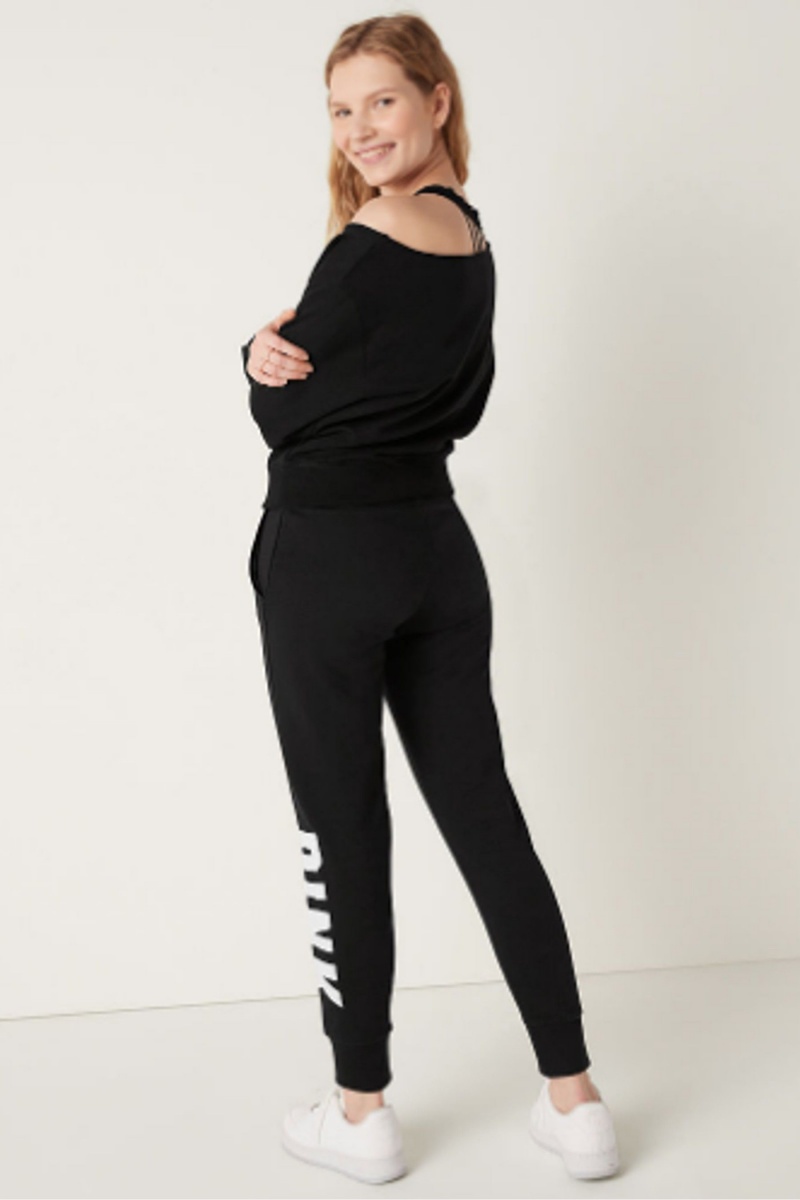 Victoria's Secret Fleece Lounge Jogger Čierne | TVNZP-0453