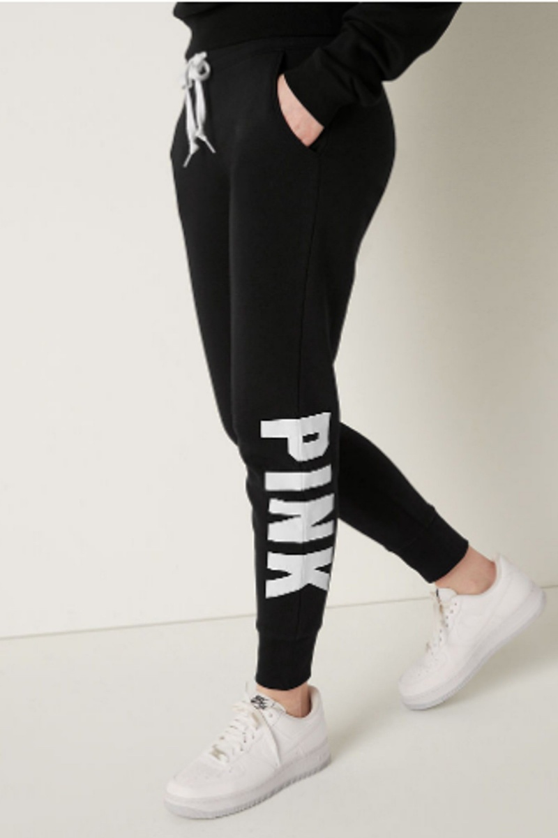 Victoria's Secret Fleece Lounge Jogger Čierne | TVNZP-0453