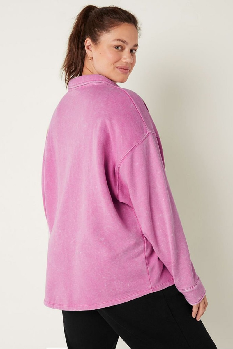 Victoria's Secret Fleece Shirt Jacket Modre Modre Svetlomodrá | STVZB-5496