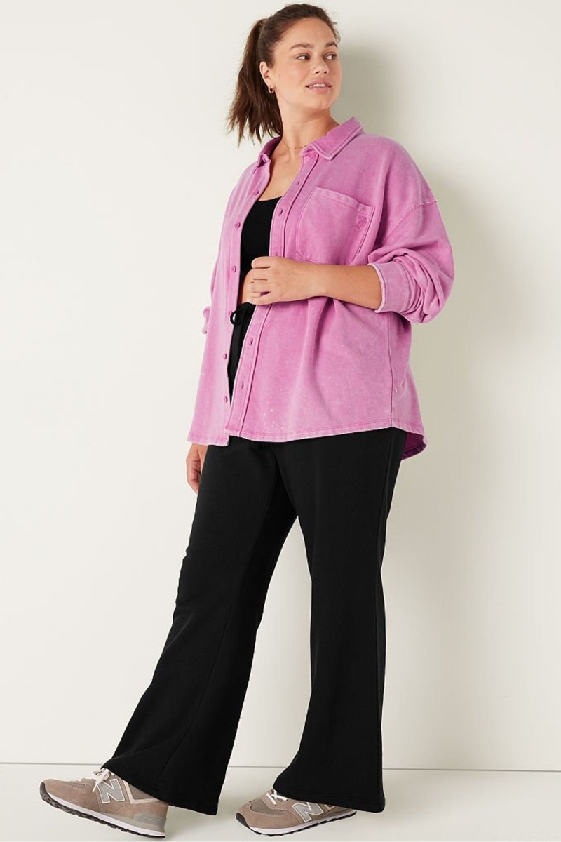 Victoria's Secret Fleece Shirt Jacket Modre Modre Svetlomodrá | STVZB-5496