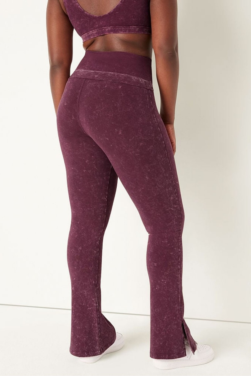 Victoria's Secret Foldover Flare Legging Bordove Červené | HCGRY-1605