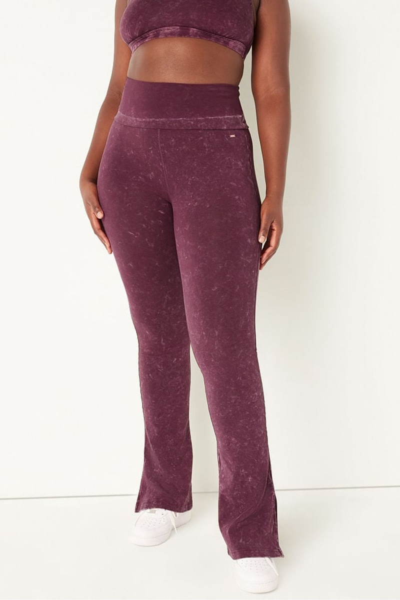 Victoria\'s Secret Foldover Flare Legging Bordove Červené | HCGRY-1605