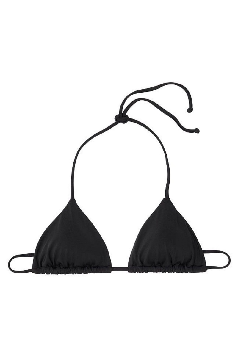 Victoria's Secret Halterneck Triangle Bikiny Top Čierne | LXSGW-7145